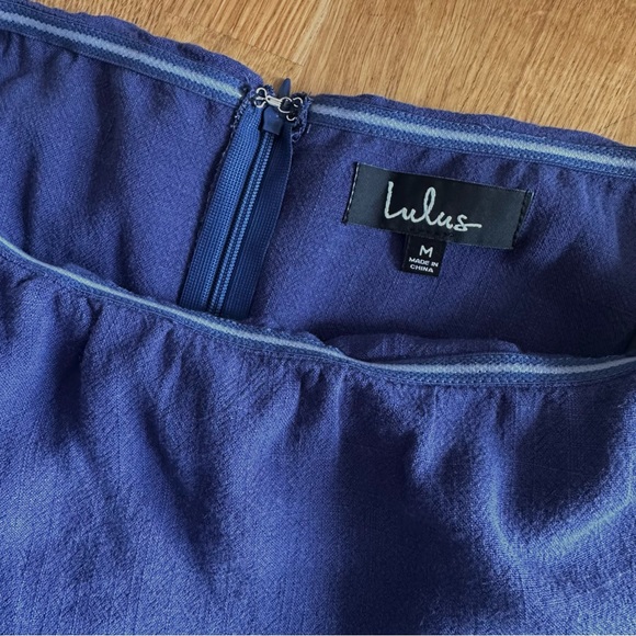 Lulu’s Lanah Navy Blue Strapless Jumpsuit Gold Buttons, Size Medium, NWT - Picture 9 of 9